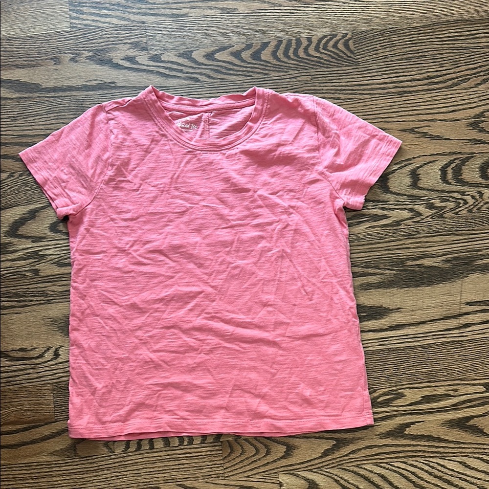 J crew girlfriend tee Plain Pink Short Sleeve Tee Sz S